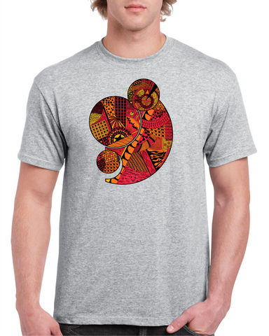 Orbits Light Grey Cotton Men's / Unisex T-Shirt