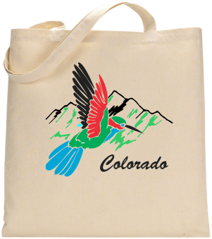 Colorado Hummingbird Natural Canvas Tote Bag