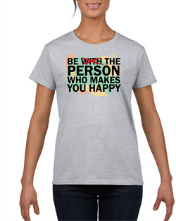 Be The Person Light Grey Cotton Women's T-Shirt