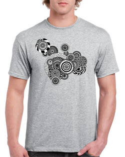 Bubbles Light Grey Cotton  Men's / Unisex T-Shirt